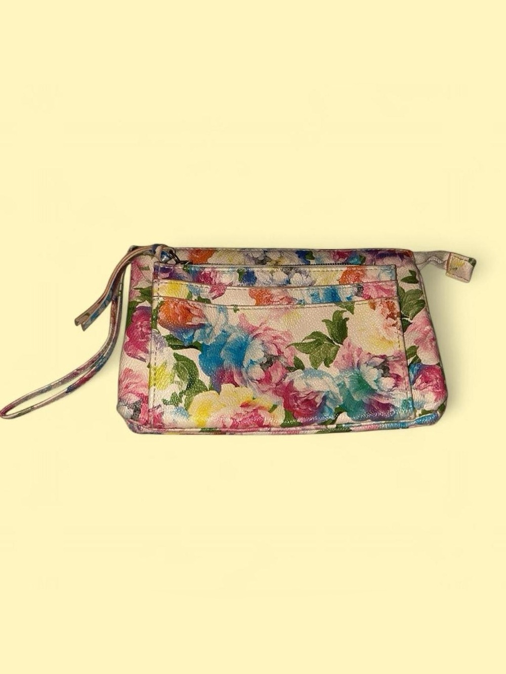 Floral Print Wristlet Clutch - Multicolor